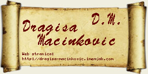 Dragiša Mačinković vizit kartica